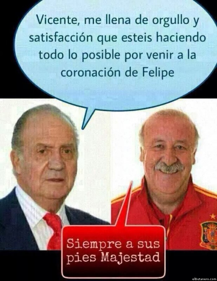 El rey de España a Vicente del Bosque