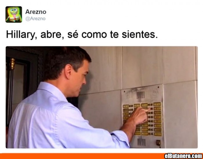 Pedro Sánchez a Hillary Clinton