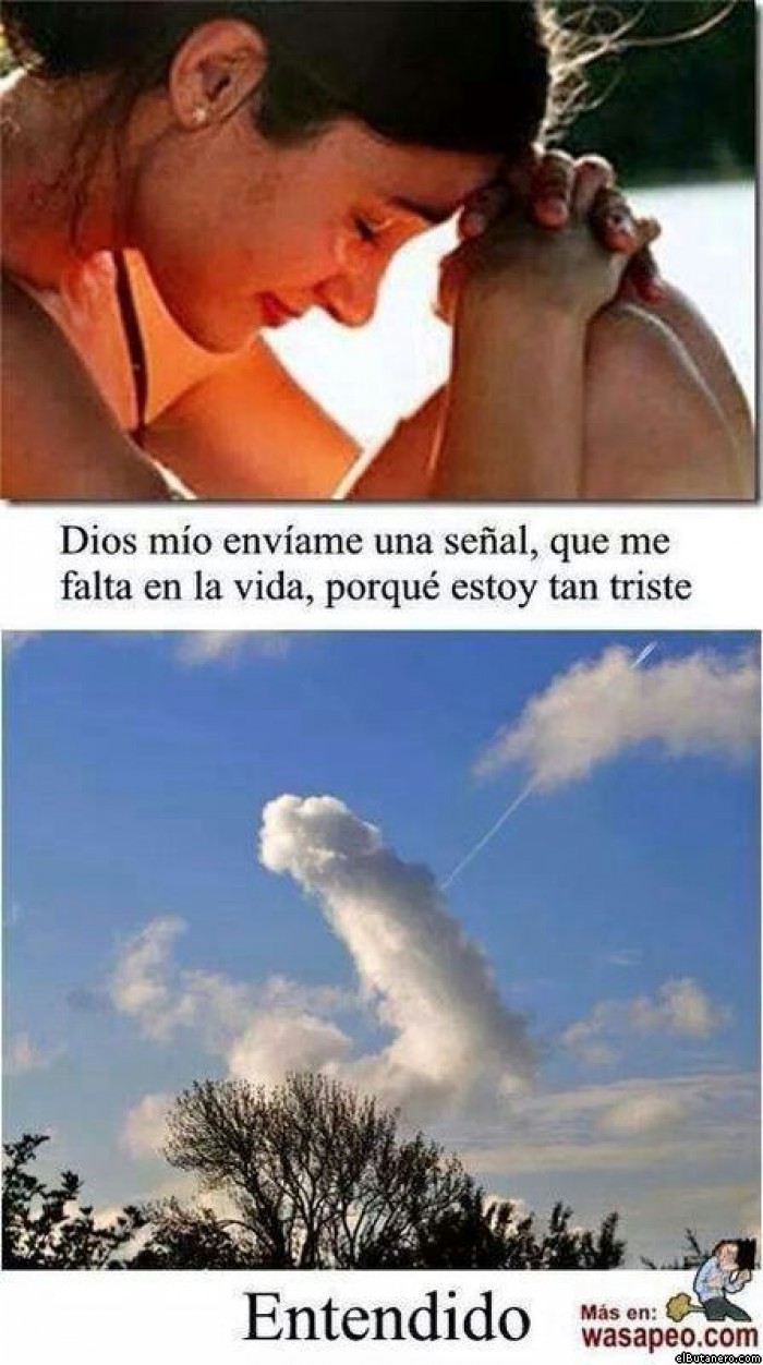 Dios mio envíame una señal