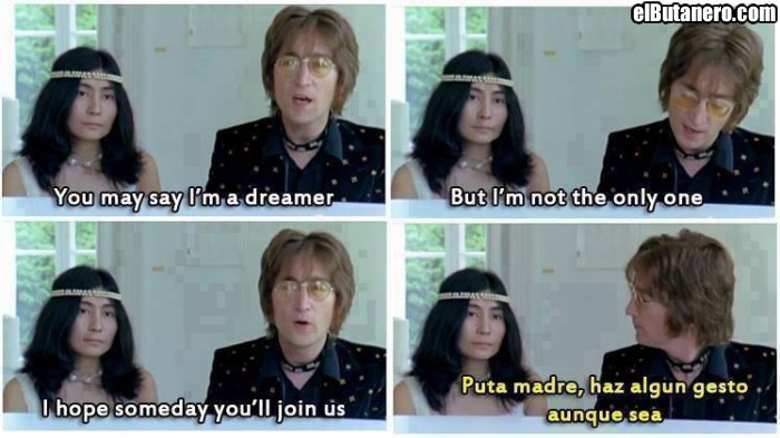 John Lennon a Yoko Ono en Imagine